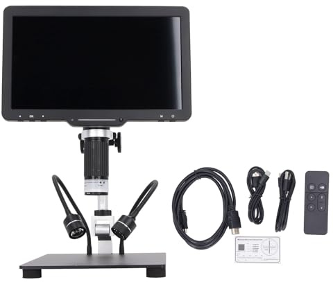 Gearwell Digital Microscope, Electronic Inspection Microscope, 10.1 Inch IPS Screen Microscope, HD Industrial Microscope for Adults, Biological Observation Tool