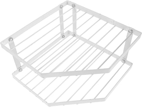 FUNOMOCYA Corner Kitchen Countertop Organizer Metal Corner Shelf Rack for Pots Pans and Spices Scratch-resistant Cabinet Storage Stand Space-saving Design