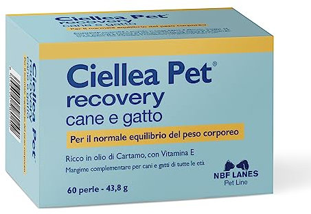 NBF Lanes | Ciellea Pet Recovery Cane e Gatto, 60 Perle Appetibili, per il Normale Equilibrio del Peso Corporeo