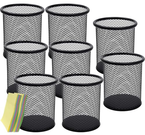 Qualsen 8 Pack pot a crayon organiseur pot a stylo Rangement Organisateur conteneur pour bureau