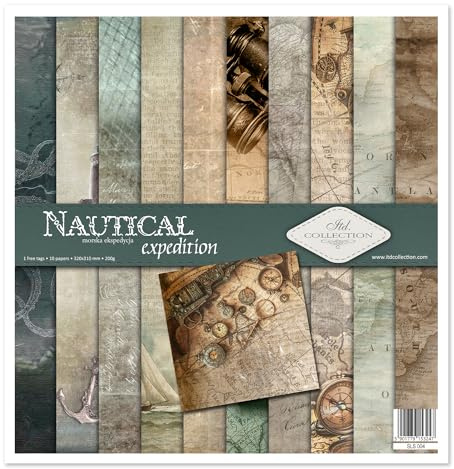 ITD Collection - Confezione per scrapbooking, 12 x 12 pollici, carta decorativa, decoupage, creazione di biglietti, dimensioni carta - 310 x 320 mm (SLS-004- HS code 48025890)