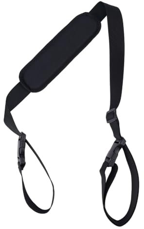 GORGECRAFT Sangle de Transport Réglable pour Chaise de Plage,Sac à Dos,Sangles D'Épaule Antidérapantes de Remplacement Universelles pour Scooter,Camping,Randonnée,Pique-Nique,Extérieur,Noir,106-176cm