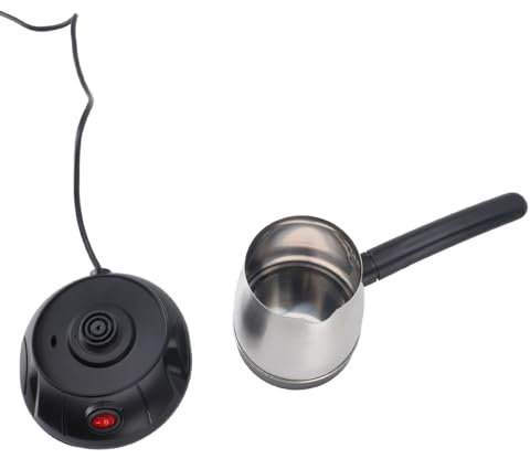 Generic Cafetière Turque, Bouilloire à café électrique Turque, Poignée Longue Amovible, 500 Ml, Prise UE Inoffensive, Protection contre la Surchauffe 220 V, Base Antidérapante pour