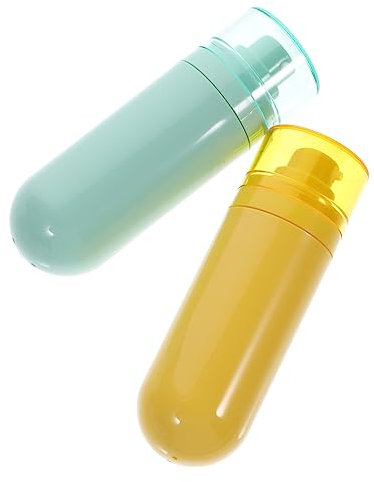 DEARMAMY 2pièces Bouteilles De Voyage Vides Rechargeables Pour Produits De Toilette Sous Vide Petites Lot