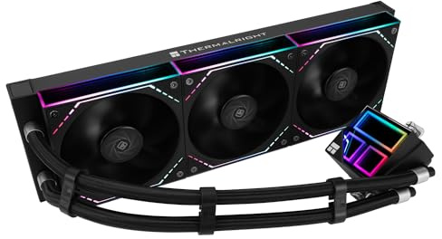 Thermalright Frozen Infinity 360 Black CPU Water Cooler,360 Aio CPU Cooler, Triple TL-M12 PWM Fans,Infinity Mirror CPU Cooler,for AMD/AM4/AM5,Intel LGA1851/1700/1150/1151/2011