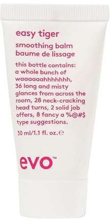 EVO Easy Tiger Smoothing Cream for Thick & Coarse Hair - Heat Protection, Frizz Control & Style - 1 fl oz, Travel Size