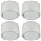 Sweet Led Aufbauleuchte aus Aluminium flach, 4000K, 750Lumen, GX53 Spot Fassung 8,2W, 230V, Decken Aufbauspot, Aufputz (4er-silber)