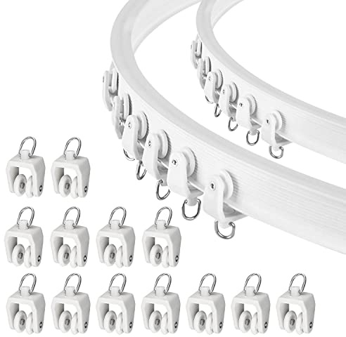 Lot de 40 rails de rideau de plafond flexibles et pliables pour fenêtres de douche