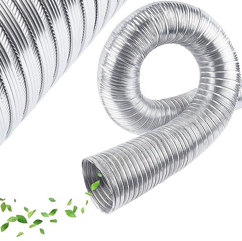 BAUSTER® Tuyau flexible en aluminium - Diamètre : 140 mm - Longueur : 3 m - Tuyau d'évacuation de la climatisation - Tuyau de ventilation - Pour sèche-linge, four - Résistant à la corrosion (140 mm)