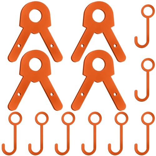Jenaai 2 set di supporto per bersagli da tiro in acciaio, supporto per bersaglio fai da te, kit da appendere per tubi elettrici metallici da 2,5 cm (arancione)