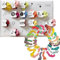 Woll-Adventskalender 2024, 24-Tage-Garn-Countdown-Kalender, bunter Maschenmarkierer-Adventskalender, IDEAs Strick-Adventskalender für Strick- und Häkelliebhaber