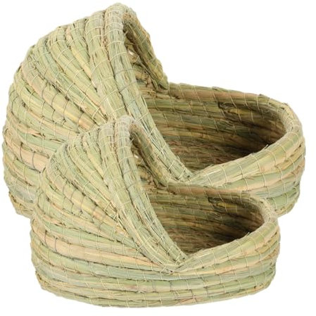 BUGUUYO Nid De Poulailler Tressé en Paille, Nid De Repos pour Poules Moyen, Abri Confortable pour Poulailler, Adapté à Élevage Et Ponte, Cabane Naturelle pour Poules Pondeuses