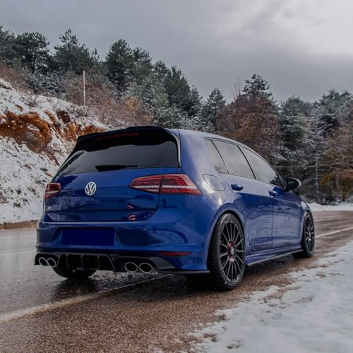 Oneway Dachspoiler (Cap) kompatibel mit Volkswagen Golf VII (7&7.5) HB GTi/GTD/R/R Line 2013-2020 - Version 2 - Schwarz glänzend