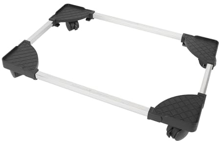 Cocoarm Support de Tour d'ordinateur Support de Processeur Mobile en Acier Réglable de 22 à 34 Cm de Largeur 40 à 52 Cm de Longueur avec Roues Verrouillables à 360° Flux d'air surélevé pour Bureau à