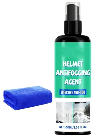 Motorcycle Helmet Anti-Fog Spray | 100 ml Lens Cleaner - Anti-Fog Motorcycle Helmet Anti-Fog - For Safe and Improved Vision, Suitable for Goggles, Hockey, Football, Sports and Rain