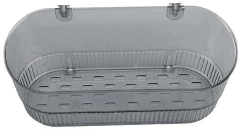 Fdit Support de Rangement à Ventouse en Plastique Résistant à L'eau, Drainage Efficace pour Articles de Toilette de Salle de Bain (Gris transparent)