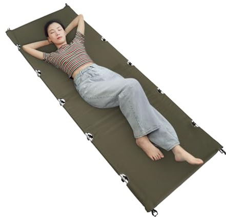 GAOUSD Lit de Camp Pliable Portable Lit de Couchage pour 1 Personne avec Sac à Main,Capacité de Charge 150kg,pour Pique - Nique, Camping, Camp de Base, Randonnée, Chasse