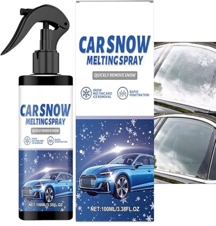 Spray Descongelador para ventanas de coche – Agente de fusión de nieve para vehículos, fórmula de deshielo automática | Ayuda de descongelación de parabrisas, para camiones, autocaravanas, SUV, sedán
