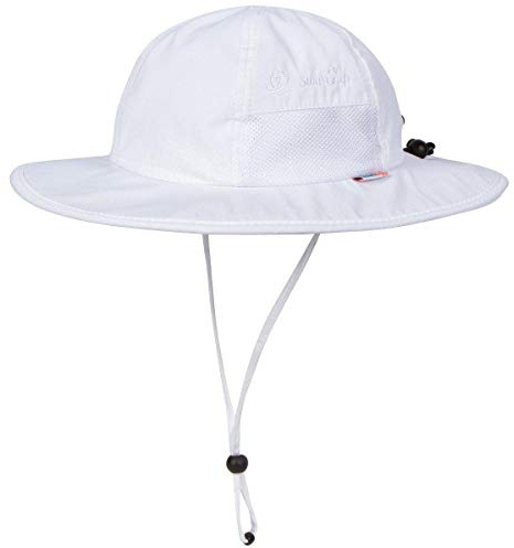 SwimZip Wide Brim Sun Hat | UPF 50+ Protection for Baby, Toddler, and Kids White