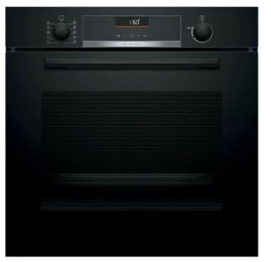 Bosch Serie 6 HBA5360B0 - Horno multifunción, 60 cm, 3400 W, Autolimpiable, 7 funciones, Bloqueo de seguridad, Color negro [Clase de eficiencia energética A], Mandos ocultables