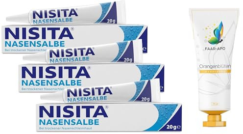 Nisita Nasensalbe 3X20 gr. Sparset inkl. einer hochwertigen Handcreme Marke Faar-Apo
