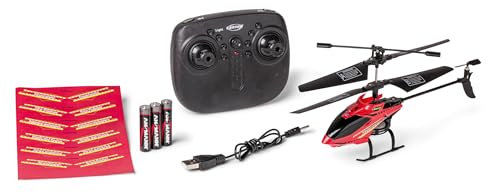 Carson 500507185 Fire Fighter Tyrann 230 2+Kanal 2,4GHz 100% RTF, Hubschrauber, für Einsteiger, RC Heli, ferngesteuertes Spielzeug, Ferngesteuerter Helikopter, Rot