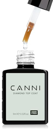 CANNI Tempered Gel Top Coat – 9ML High-Gloss Soak-Off UV/LED Nail Polish Top Layer for Long-Lasting Gel Nails, DIY or Salon Use