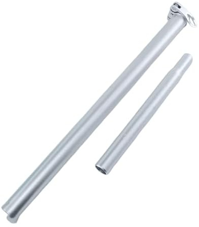 Utökad teleskopisk sadelstolpe för Brompton A C T P linje svart/silver (silver matt)
