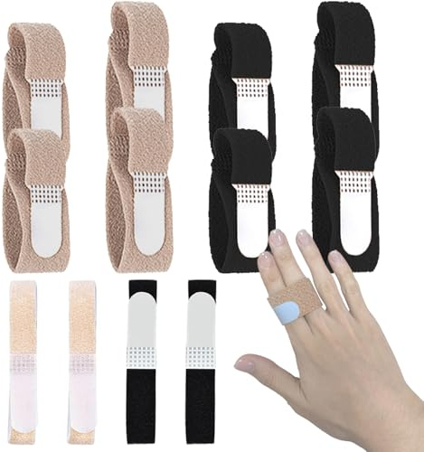 12 st fingerskenor, CNYMANY fingerremmar återanvändbara kompisfingertejp för dubbla fingrar, tvättbar fingerskena för brutet finger, triggerfinger, för att stödja skadade fingrar