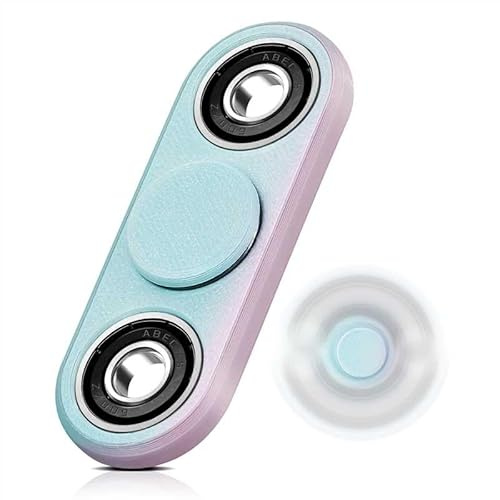 SCIONE Fidget Spinner 3D Anti-Estrés - Juguete sensorial niños/Adultos | Ayuda TDAH y concentración | Regalo Aula/Fiesta - Azul Rosa