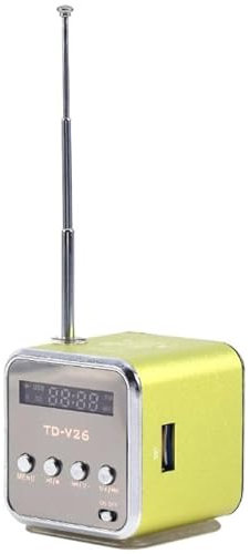 Small Mains Radio, Td V26 Mini Digital Radio Portable Radios Battery Speaker Stereo Music Player Portable Vintage FM Radios Support TF Card U Disk USB PC Mp3 Mp4 Player for Travel Home Car Outdoor