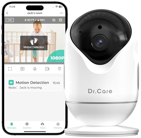Dr.Care Zusatzkamera für SBM005/SBM002 – 1080P, App-Steuerung, Bewegungsalarm, HD-Nachtsicht, 2-Wege-Audio, Mehrbenutzer, Dreifach-Sicherheit, Reichweite 300 m