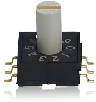 Yuiturt Commutateur RM3HAF-10- Interrupteur Encodeur Rotatif 10 Positions avec Poignée 3:3 - Commutateur à Cames pour Remplacement Lunii Ma Fabrique à Histoires