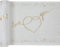 Stoff-Tisch-Läufer Tisch-Band Tisch-Decke I LOVE YOU weiß & gold mit Herz-en -Tisch-Deko Hochzeit-s-deko-ration Tisch-Läufer Tisch-Decke Tisch-Band Hochzeit Candy-Bar Accessoire-s (1 Rolle = 3 Meter)