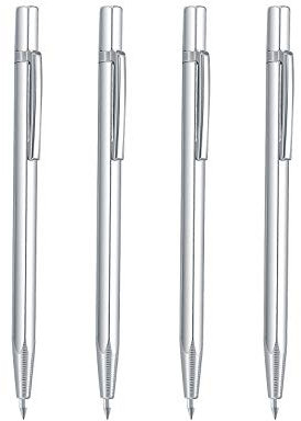 PanBeiQiWEU 4 Pièces Scriber à Pointe de Carbure de Tungstène, Outil de Stylo à Rayer en Métal, Outils de Stylo à Courbe de Gravure avec Clip pour Tôle, Céramique, Verre