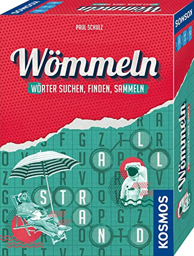 KOSMOS 682491 Wömmeln, kurzweiliges Wort-Such-Spiel, für 1-8 Personen, ab 10 Jahre, ideal für unterwegs, Familienspiel, Partyspiel, Reisespiel, Mitbringsel