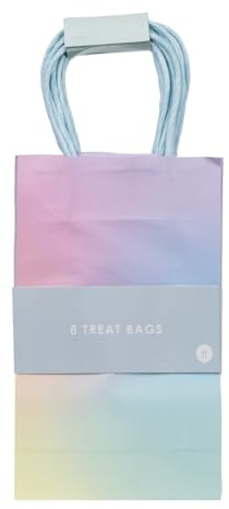 Talking Tables Pastellfarbene Partytüten mit Griffen, Partytüten aus Papier für Geschenke, Hochzeit, Geburtstage, süße Süßigkeiten-Goodie-Bags, 8er-Pack