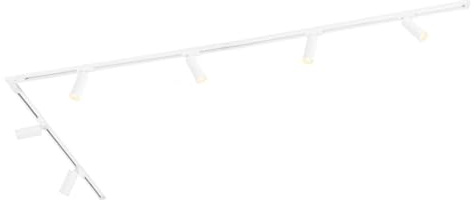 Ledvion - Sistema de rieles iluminacion, 3m, Carril Monofasico, 3W, Blanco, 2700K, 6x Foco de techo Orientable GU10, Lampara techo, plafon led techo cocina, luces led, focos led interior techo