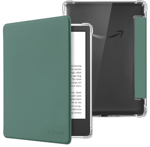 CoBak Fodral för 6-tums Kindle 11:e Generation (2024 och 2022 Utgåvor) – Extremt Tunnt Transparent TPU Ryggskal Skyddsfodral med Automatisk Sömn/Väckning för Kindle 11:e Generation 2024 Utgåvan
