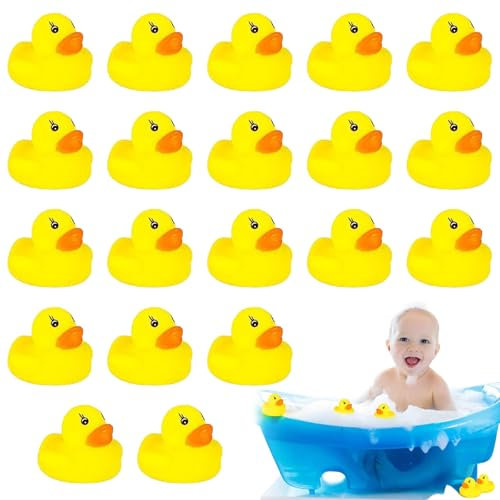 Gomma Ducky,Paperelle da Bagno,20 paperelle di Gomma,Classico Gioco per il Bagnetto, Giocattolo Classico per Vasca da Bagno, Mini Anatra per Grandi e Piccini, Doccia, Compleanno, Articolo per Feste