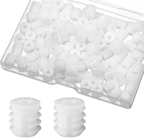 100 tacos de bisagra de plástico, 8,6 x 10 mm, bisagra de expansión, fijación de bisagra de copa para la reparación de muebles de armario, tacos de posicionamiento, herrajes para muebles