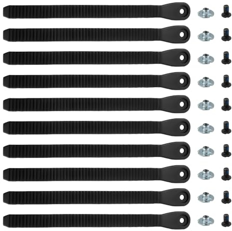Udbrud 10 Pezzi Cinturini per Giunti a Piede di Snowboard, Cinghie per Attacchi Snowboard in Plastica Accessori Caviglia Scaletta Cinghia di Ricambio Binding Snowboard Strap Vincolanti per Scal