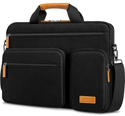 DOMISO Funda para portátil de 18 pulgadas, impermeable, maletín de negocios, maletín para hombre, bolso de hombro, para portátiles de 18 pulgadas, ASUS ROG Strix Scar 18 y G18 (2023-2025), color negro