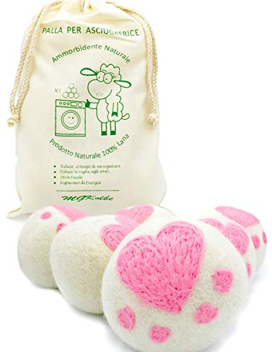 MGKolbe® Palline per Asciugatrice 100% Lana di 2a Generazione - Asciuga Velocemente Indumenti Riducendo il Tempo di Asciugatura con Grande Risparmio di Energia Ipoallergenico Antipiega - Made in Italy