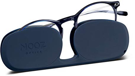NOOZ Optics - Occhiali anti luce blu, senza correzione, per bambini dai 6 ai 10 anni, forma rotonda, colore navy, collezione Cruzy