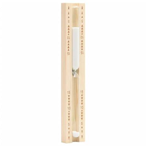 Sufrk Reloj de arena para sauna, 15 minutos, madera maciza de pino, reloj de arena, temporizador, accesorios de cocina, resistente al calor, sauna, reloj de arena, reloj de arena
