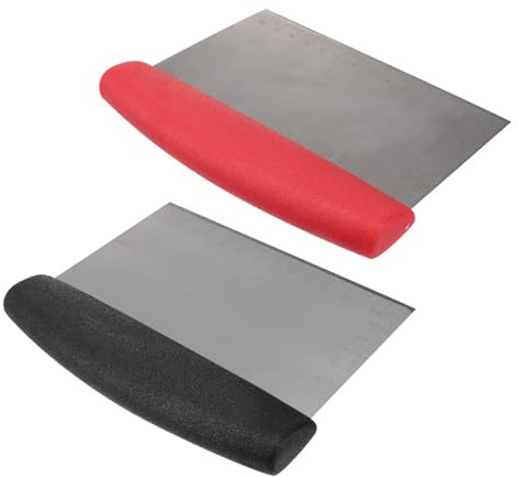 Garneck 2piezas Unidades Cortador De Masa Inoxidable Con Raspador y Cuchara Para Utensilio De Cocina Para Barbacoas Parrillas y Hornos
