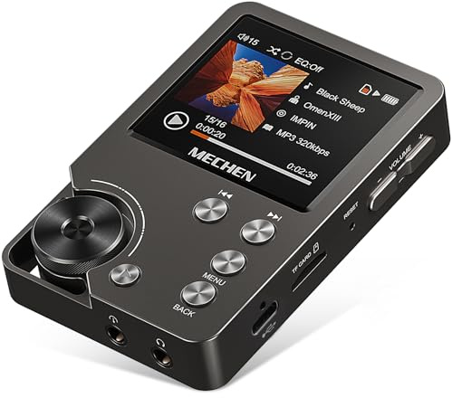 MECHEN M30 HiFi MP3 Player, Lossless DSD High Resolution Digital Audio Music Player, High-Res Portable Audio Player with 64GB Memory Card (Gray)
