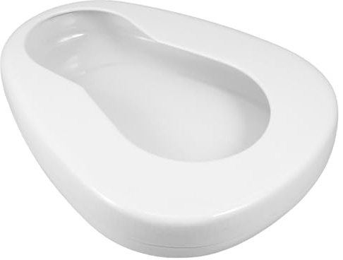 PACKOVE Enamel Bedpans for Elderly and Bedridden Patients Portable Bedside Toilets for Men and Women and Easy Access for Nighttime Use