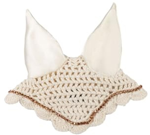 HKM Hobby Horsing flughuva premium för käpphäst | med strass | för kreativa ridspel och hobby Horsing turneringar (beige)